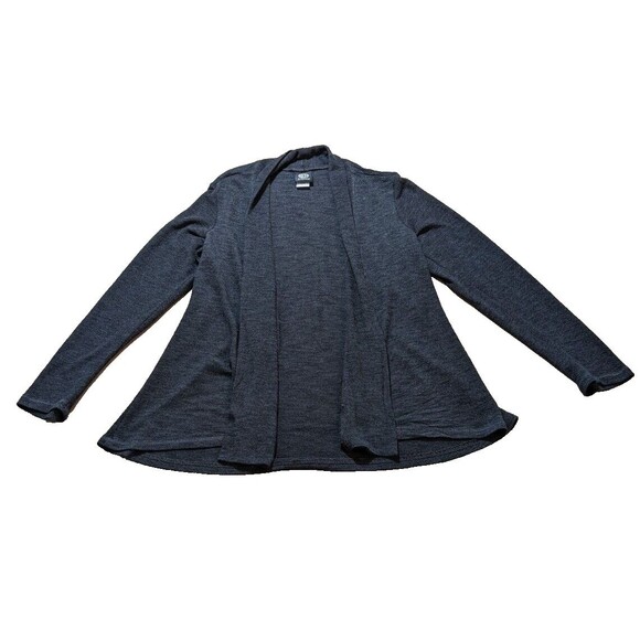 Bobeau Sweaters - Bobeau Light Weight Black Open Front Hip Length Sweater Cardigan Duster Small